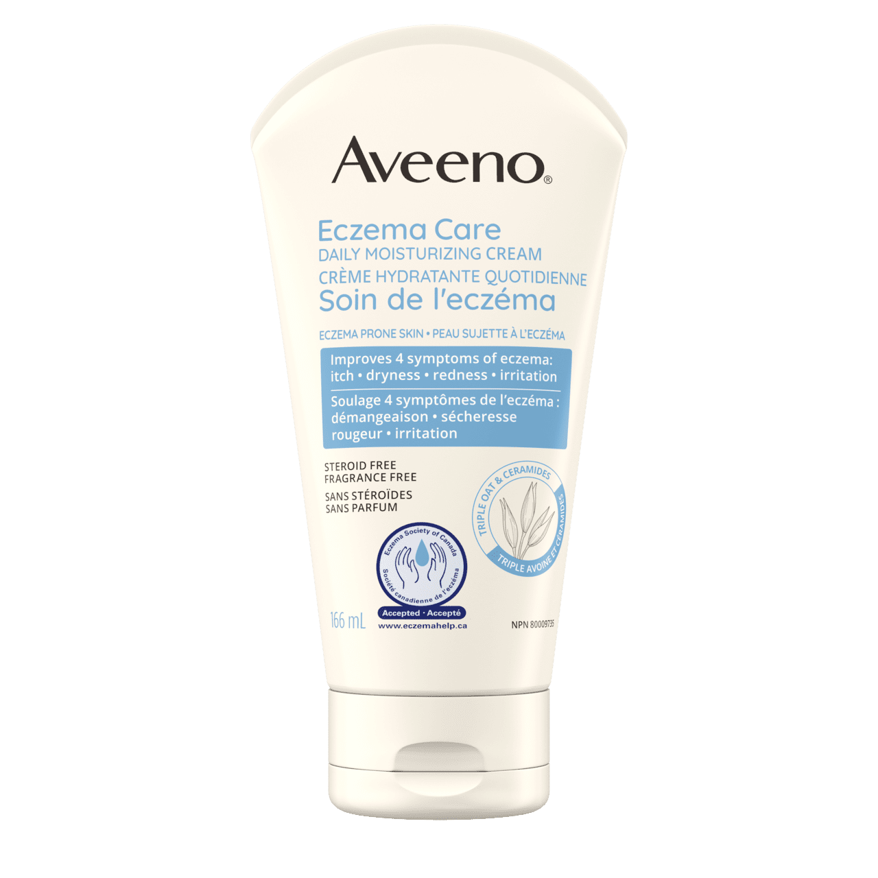 Panneau avant du tube de la crème hydratante AVEENO® Soin de l&#039;eczéma