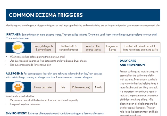 Causes courantes de l'eczéma